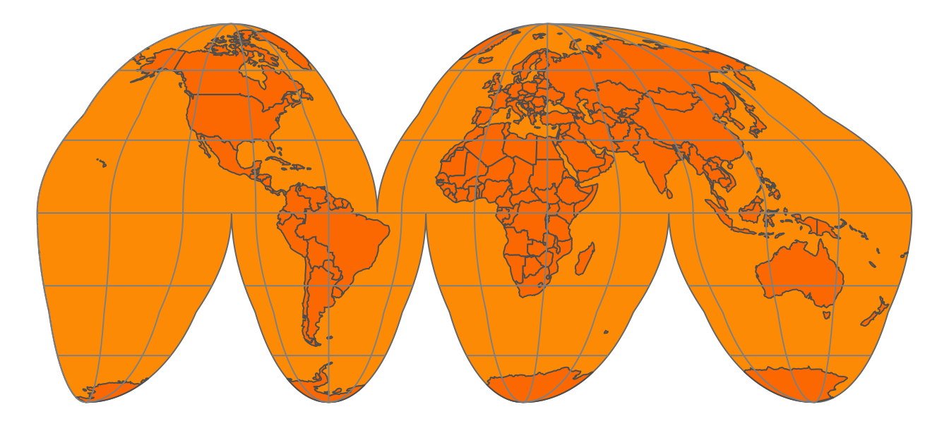 The (interrupted) Goode homolosine projection