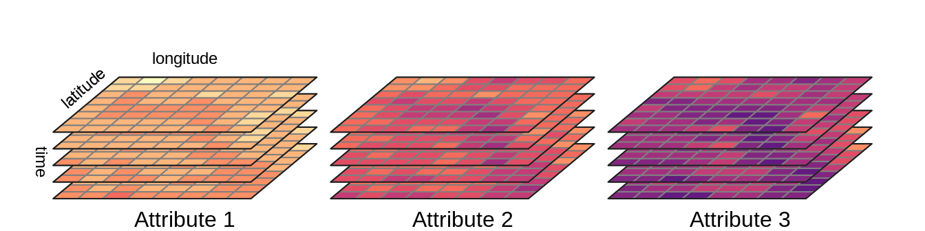 Raster data cube.